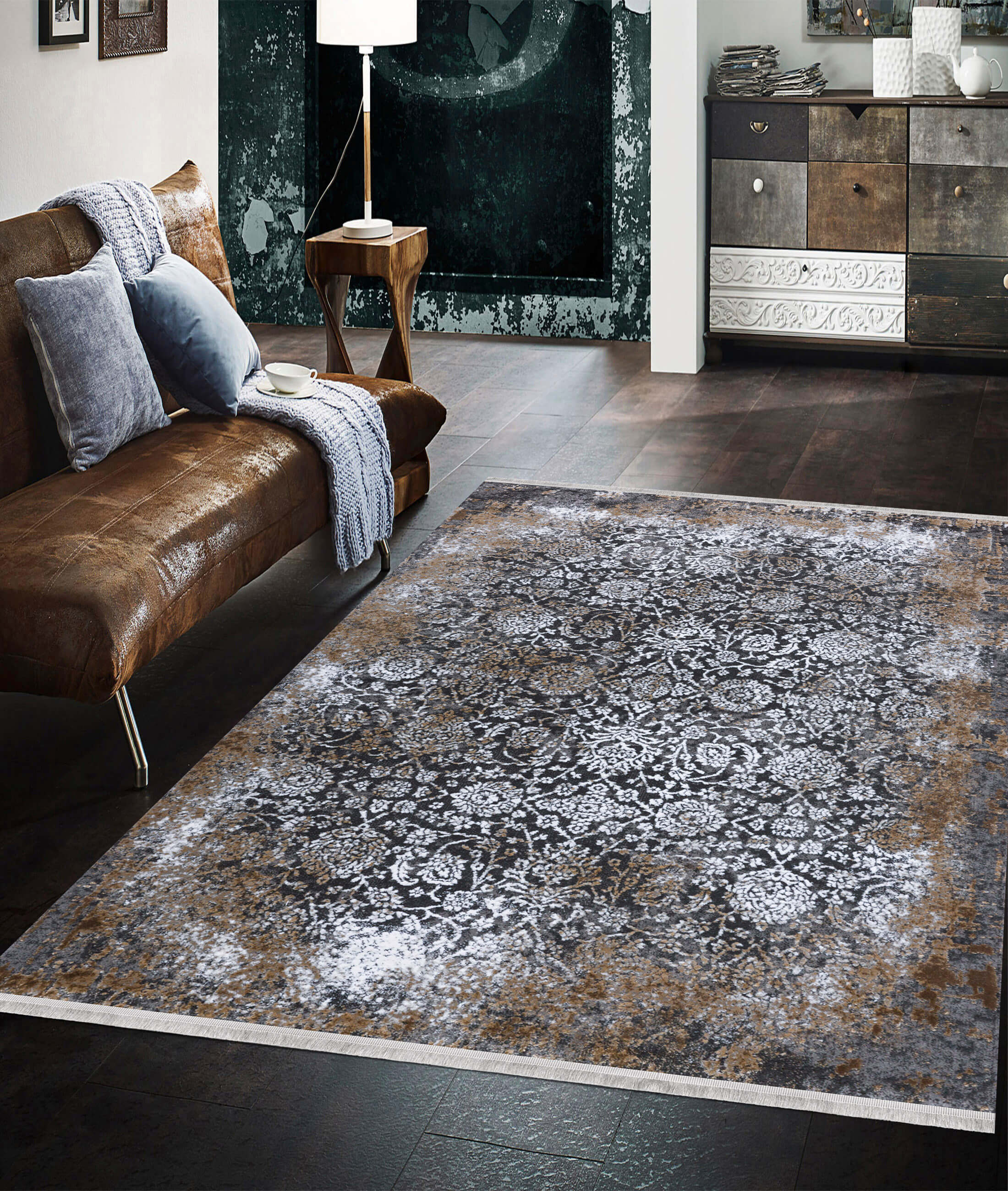 Emirgan Black Mink Carpet 45581A